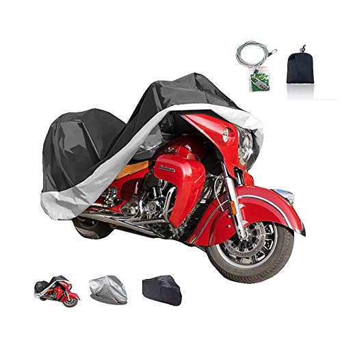 XJZHJXB Fundas para Motos Cubierta de la Motocicleta Compatible con Cubierta de la Motocicleta BMW R Nueve T 719, 3 Colores 210D Oxford con Tapa de la Cerradura Exterior Motocicleta, Ajuste 200-295cm
