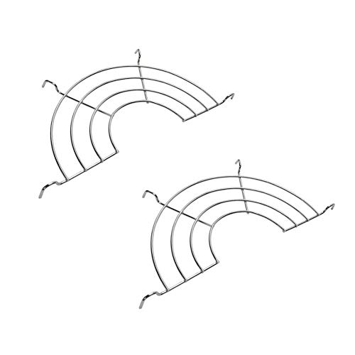 Yunly Estante de drenaje de aceite de acero inoxidable, 2 estantes de refrigeración semicirculares para horno de horno instantáneo de 31 x 7 cm