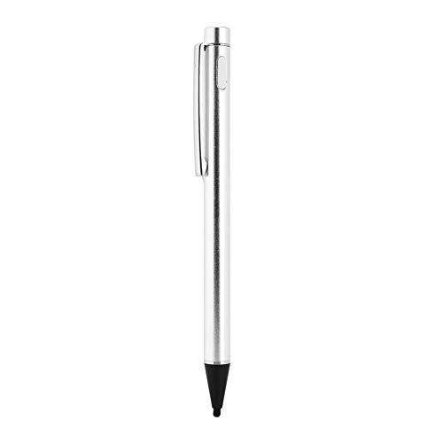 Zerone Lápiz capacitivo activo de 2,0 mm para pantalla táctil, punta de silicona suave de alta precisión para iPad, tablet, smartphone y más (plata)