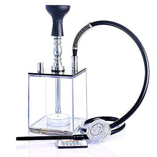 ZQ-Hookah Cachimba árabe acrílico cachimba Traje cachimba Caja Cuadrada Transparente Olla Shisha