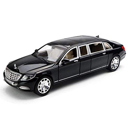 ZY Mercedes-Benz Clase S Modelo fundidos a Troquel Coches Coches de Juguete, de Metal 1/24 Modelo de Coche, Coche de Juguete Modelo de Coche Negro, Rojo LOLDF1 (Color : Black)