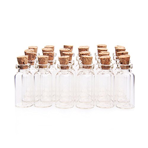 2 ml 16 x 35 mm Tiny vacío Borrar Cork botellas de vidrio viales con tapón de corcho botella de cristal en miniatura pequeño mini botellas de cristal con corcho parte superior para DIY
