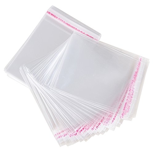 200pcs Bolsas de Celofán Transparente Plastico Pequeñas OPP con Cierre Autocierre Banda Autodhesiva para Caramelo Bombones Regalos de Boda (8 * 10cm)