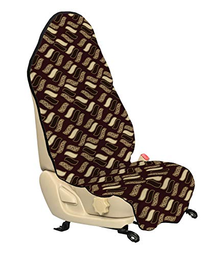 ABAKUHAUS marrón Cubierto de Asiento de Coche, Modelo de la Piel del Guepardo Safari, Protector Antideslizante de Coche de Tamaño Universal, 75x145cm, Redwood Brown