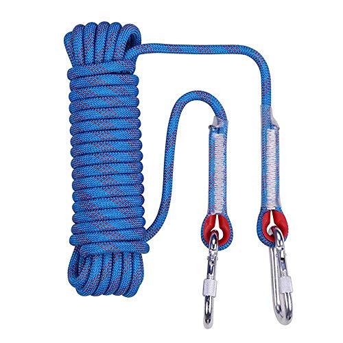 Al aire libre cuerda de escalada 20M 13mm de diámetro durable cuerda de múltiples funciones de seguridad utilizados for la escalada Cuevas, camping rescate, exploración y Protección Ingeniería, Amaril