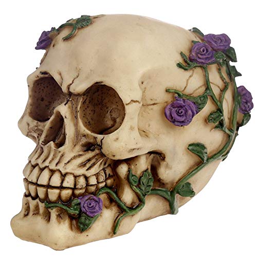 Alator Calavera Rosa Morada, Multicolor, Height 11cm Width 9.5-10.5cm Depth 14cm