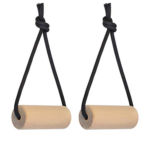 ALPIDEX Unidades empuñaduras para Entrenamiento de Madera Pull up Capacidad de Carga hasta 150 kg - Diámetro 3 cm 5 cm o 7 cm, Diámetro:3 cm