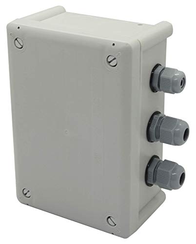 Aqua Control B57009 B57009-Relé de Arranque Bomba. Rele Desde 0,5 8 HP. Compatible con Todos los programadores de riego de 24 V. Armario de plástico Resistente a la Intemperie, Gris, 10x14x20 cm