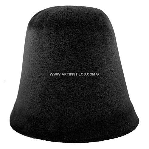 Artipistilos® Cono Velour 1 Cara 100% Pelo De Conejo - Alto: 22 Cms; Diámetro: 26 Cms, Negro - Capelinas Y Conos De Velour