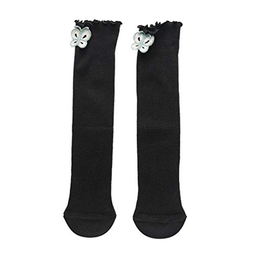 ASHOP Calcetines para niños Calcetines infantil Algodón Tramo Calcetines Mid Tube (Negro,35x5x1cm)