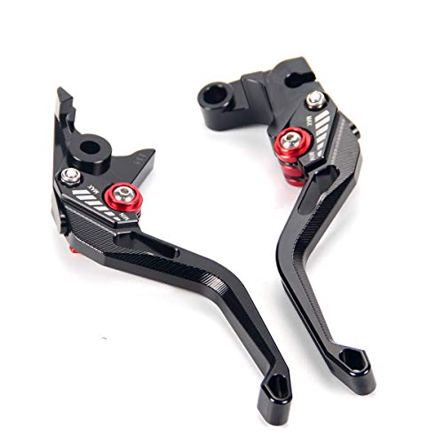 Auzkong Palancas de embrague de freno cortas ajustable para Yamaha XTZ 660 H/N Tenere 1991-1998, XT660R/X 2004-2011 negro