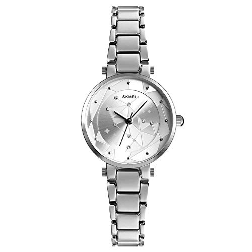 AZPINGPAN Reloj de Cuarzo con Esfera de Historia de la constelación, Relojes de aleación de Zinc con Diamantes de Moda para Mujeres, Reloj de Pulsera Impermeable con Estrella Europea y Americana