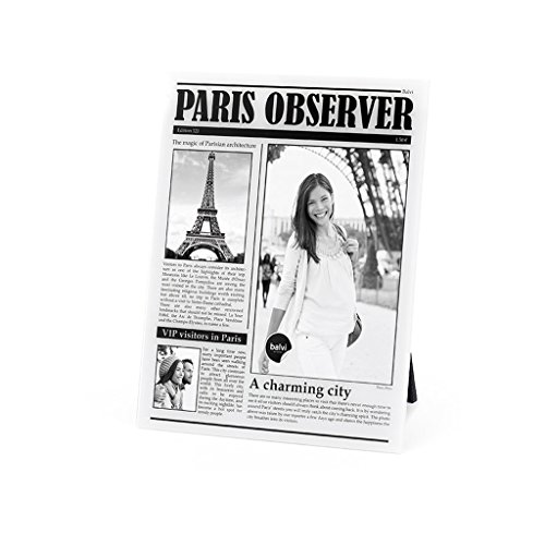 Balvi Marco Paris Observer Color Blanco de Fotos de Viajes Personalizado Paris Acrílico 23x18x0,8 cm