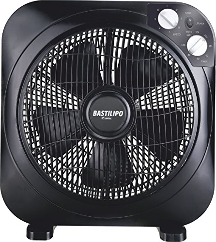 Bastilipo Zahara Ventilador Tipo Box con Temporizador, 45 W, Negro