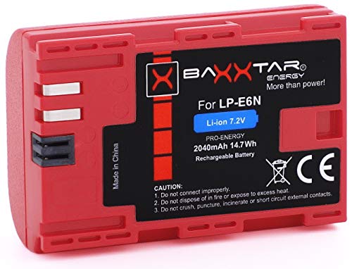 BAXXTAR Pro Energy batería para Canon LP-E6N (2040mAh auténtico)