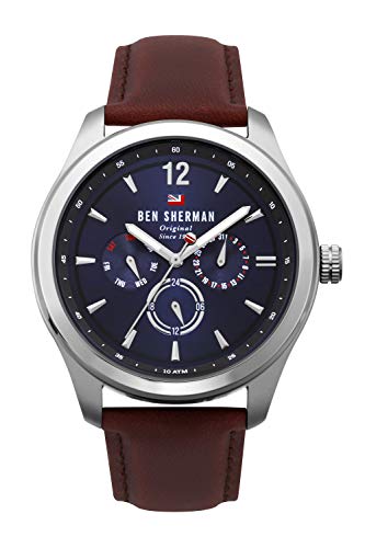 Ben Sherman Reloj Multiesfera para Hombre de Cuarzo con Correa en Cuero WBS112UT