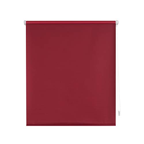 Blindecor Liso BK - Zeus Sin Herramientas, Estor enrollable 100% Opaco, Color Rojo (Burdeos), 107 X 180 cm (ancho x alto)