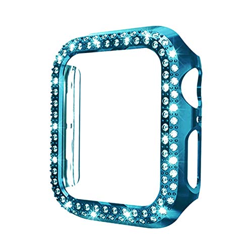 Bling 40mm 44mm 38mm 42mm Caja de reloj para Apple Watch Series 6 SE 5 4 3 2 1 Cubierta PC Diamond Bumper para iWatch Accesorios