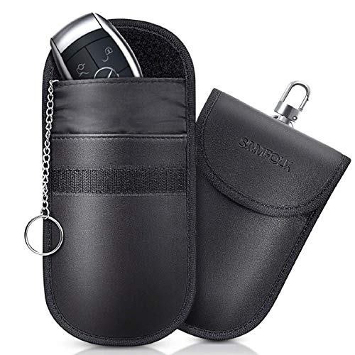 Bolsa Faraday para Llaves de Coche, Funda de Bloqueo de señal de Llave de Coche Samfolk, Caja de Seguridad con Llave de Entrada sin Llave, Caja de Seguridad RFID con Protector