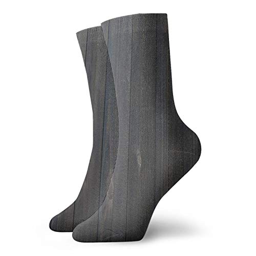 Calcetines suaves de longitud media de pantorrilla, textura de valla de madera, textura rústica, superficie de madera de roble, calcetines para mujeres y hombres, ideales para correr