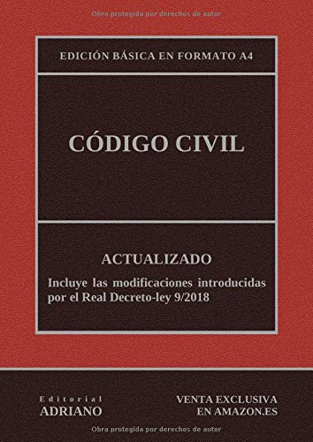 Código Civil (Edición básica en formato A4): Actualizado, incluyendo la última reforma recogida en la descripción