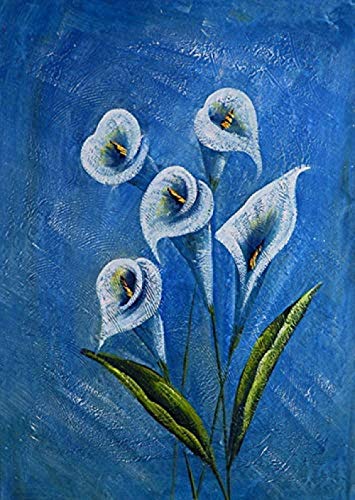 Conjunto de pintura digital para adultos Calla Lily Pintura al óleo Pintura digital y cuadro de bricolaje Pintura hecha a mano Decoración digital para el hogar Obra de arte -40x50cm Sin marco