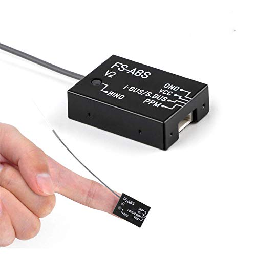 Crazepony-UK Flysky FS-A8S Receptor 2.4G 8CH Mini Receiver with PPM i-Bus SBUS Output for i4 i6 i6S i6X TM10 TM8 Transmitter