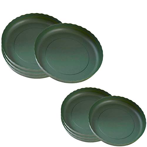 DBAILY Plato para Maceta, 22 Piezas Plato Maceta Redondo 15cm/11cm Verde Plastico Redondo Platillo de Plantas para Plantas de Interior y Exterior