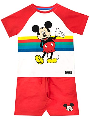 Disney Camiseta Conjunto de Top y Shorts para niños Mickey Mouse Multicolor 2-3 Años