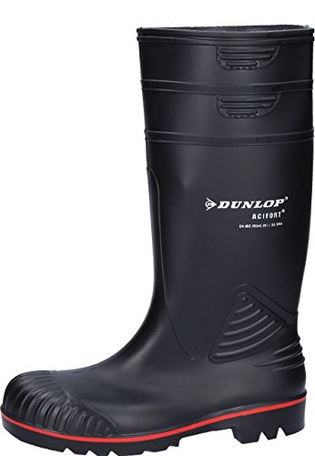 Dunlop Protective Footwear (DUO18) Dunlop Acifort Heavy Duty, Botas de Seguridad Unisex Adulto, Black, 45 EU