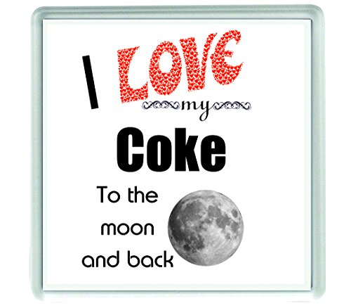 Ecool 10534 I love my Coke to the moon and back - Posavasos de acrílico