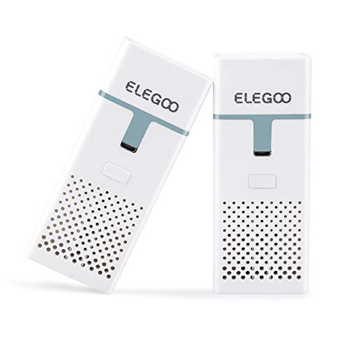 ELEGOO Mini Purificador de Aire con Filtro de Carbón Activado y Adaptador Universal para LCD DLP MSLA Impresora 3D de Resina (Paquete de 2)