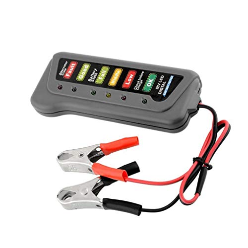 Elenxs Carro del Coche de 12 voltios Tester batería Indicador de luz LED Display Motocicleta Battery Checker