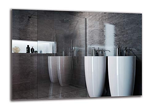Espejo Standard - Espejo sin Marco - Dimensiones del Espejo 100x70 cm - Espejo de baño - Espejo de Pared - Baño - Sala de Estar - Cocina - Hall - M1ST-01-100x70 - ARTTOR