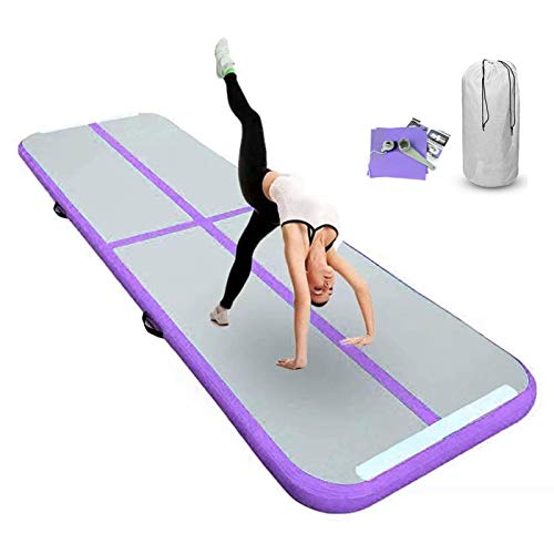 FBSPORT airtrack 20cm Espeso Colchoneta Inflable de airtrack Gimnasia,Tumbling Gimnasia, Largo 1M Entrenamiento Tapete de Yoga