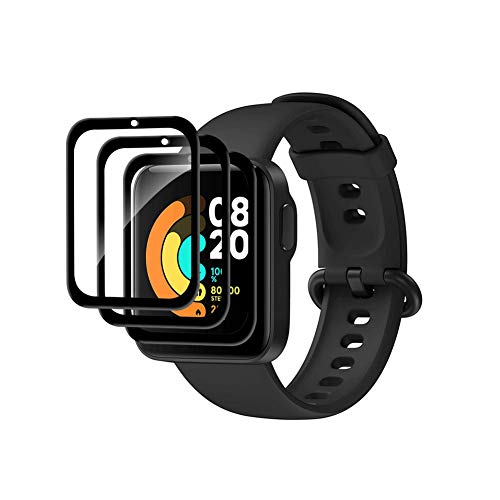 Fitudoos [3 Pack] Protector de Pantalla para XiaoMi Mi Watch Lite,ultrafino, resistente a los arañazos, resistente a los golpes, sin Burbujas, protector de pantalla ultra transparente