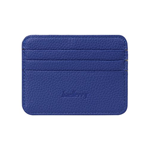 fivekim Baellerry - Cartera de bolsillo para hombre, diseño de tarjeta de crédito, color azul