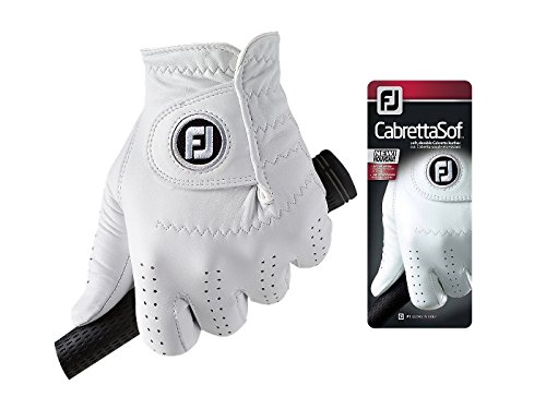 Footjoy CabrettaSof - Guantes para Hombre, Color Blanco, Talla S