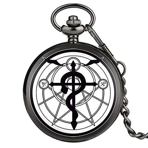 Fullmetal Alchemist Pocket Watch Mujer Colgante Relojes para Hombres Collar Reloj Longitud Total De La Cadena Aproximadamente 30Cm Diámetro Aproximadamente 4.8Cm Grosor Aproximadamente 1.5Cm