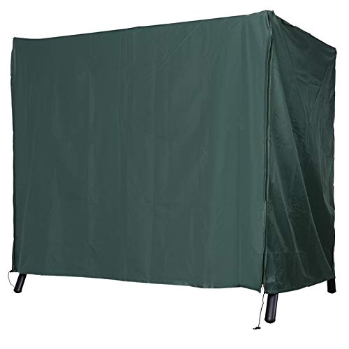 Funda para Columpio de Jardín con Cremallera Cubierta Muebles para Exterior Ideal Columpios 177x114x152cm Verde Oscuro