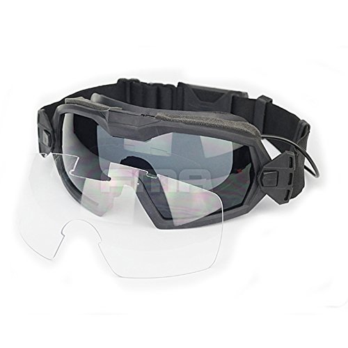 Gafas de protección con sistema de ventilación para práctica deportiva, ciclismo, conducción, tácticas, paintball, airsoft, esquí, snowboard, de color negro , negro