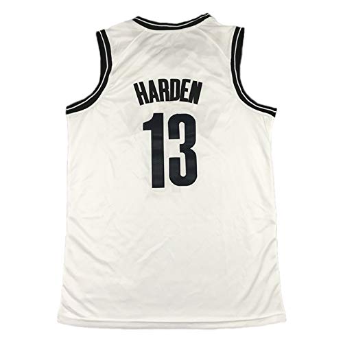 GAOJR Camiseta De Baloncesto, Brooklyn Jersey Hạrdẹn-13 / Irving-11, Chaleco Deportivo Camiseta Sin Mangas Capacidad De Competencia Capacitación Corriendo (Blanco) #13-L