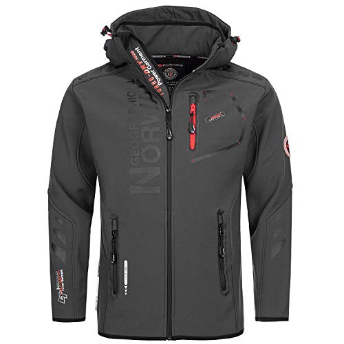 Geographical Norway Vantaa Chaqueta para Hombre Softshell Función Exterior Resistente al Agua (M, Grey)