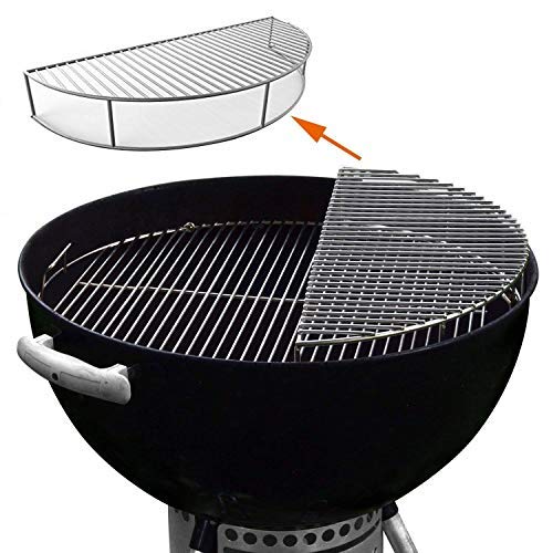 GFTIME BBQ Rejilla Parrilla Piezas de Repuesto Barbacoa Gas Niquelado Asado Accesorios para Weber 8835, se Ajustan a Las Parrillas de carbón Parrilla Barbacoa de 57 cm (8836 Parrilla de Cocina)