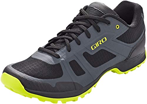 Giro Gauge Mens Mountain Cycling Shoe − 48, Dark Shadow/Citrine Green Cover (2020)