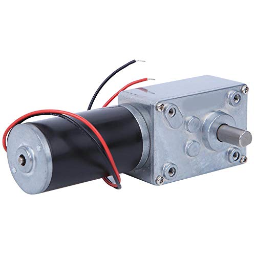 gostcai Motor de Engranaje helicoidal Motor de CC con Bloqueo automático de Doble Eje de bajo Ruido A58SW31ZYS 12V 14.4W