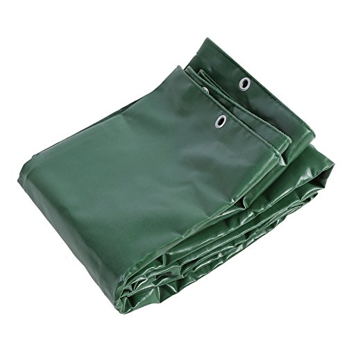 Greensen Lona de PVC de 650 g/m², Lona de PVC, Lona Impermeable Verde al Aire Libre Tienda de Lona de PVC Tela Impermeable para camión 3 x 4 m