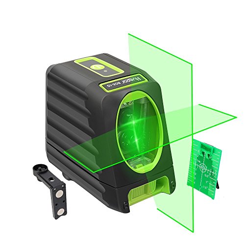 Huepar BOX-1G Nivel Láser Verde 45m, MODO DE PULSO, Pro Precisión: ± 2 mm/ 10m, Autonivelante Líneas Cruzadas, 150° vertical/horizontal, 360° Rotación Soporte Magnético+Carta objetivo+Bolsa Portátil