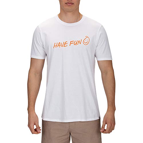 Hurley M Have Fun S/S Camiseta, Hombre, White, L