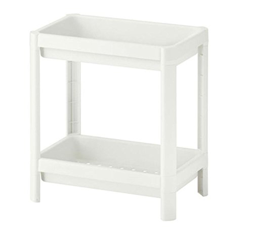 IKEA VESKEN Estantería con 2 niveles, color blanco (36 x 23 x 40 cm)